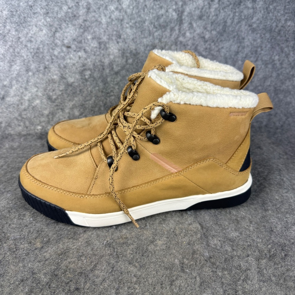 The North Face Larimer Mid Waterproof Tan Leather Boots Women 10 NF0A4T3X NEW